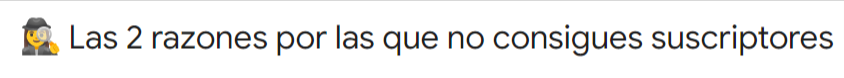 Ejemplos de copywriting para asuntos de email