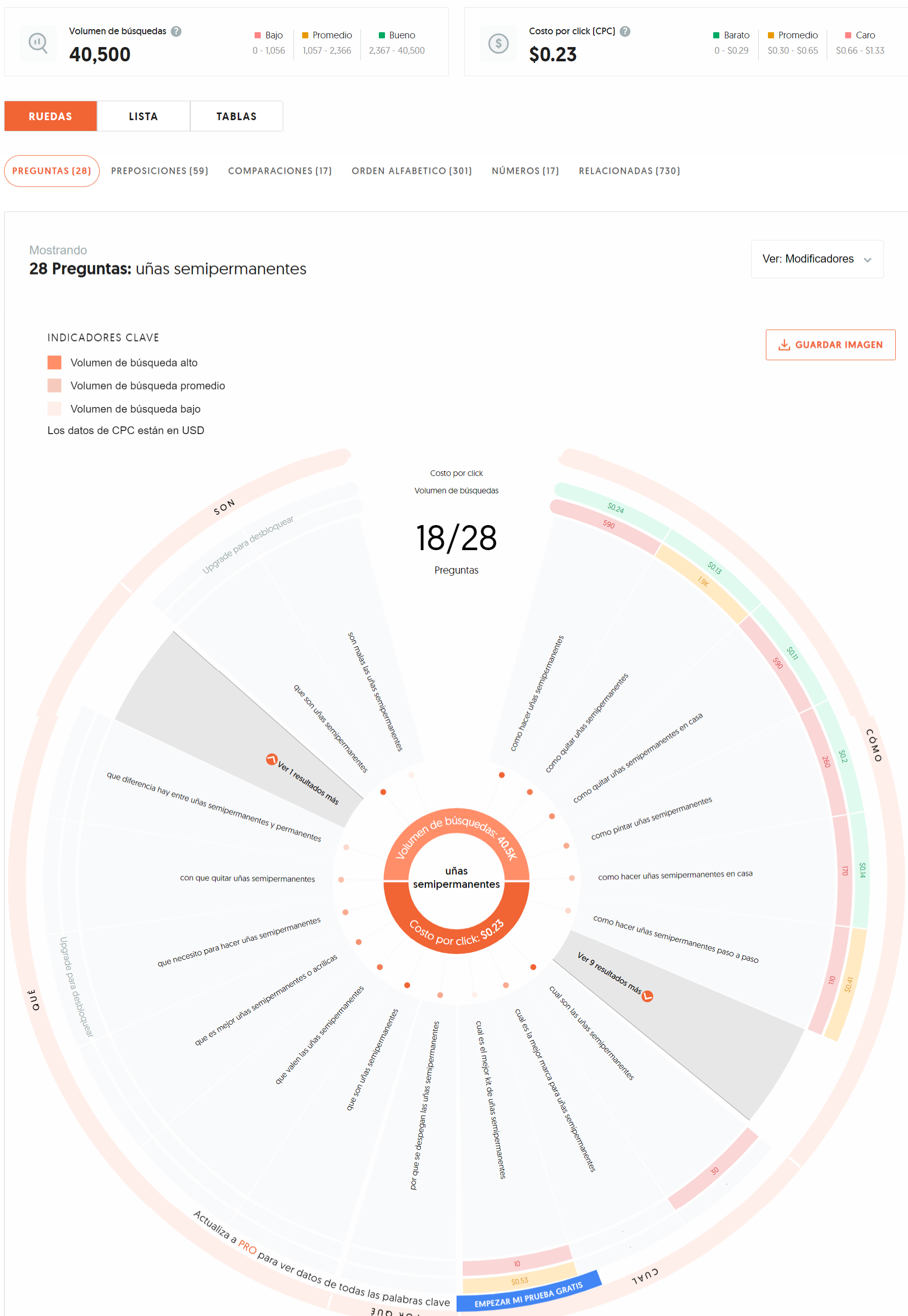 AnswerThePublic - Rueda